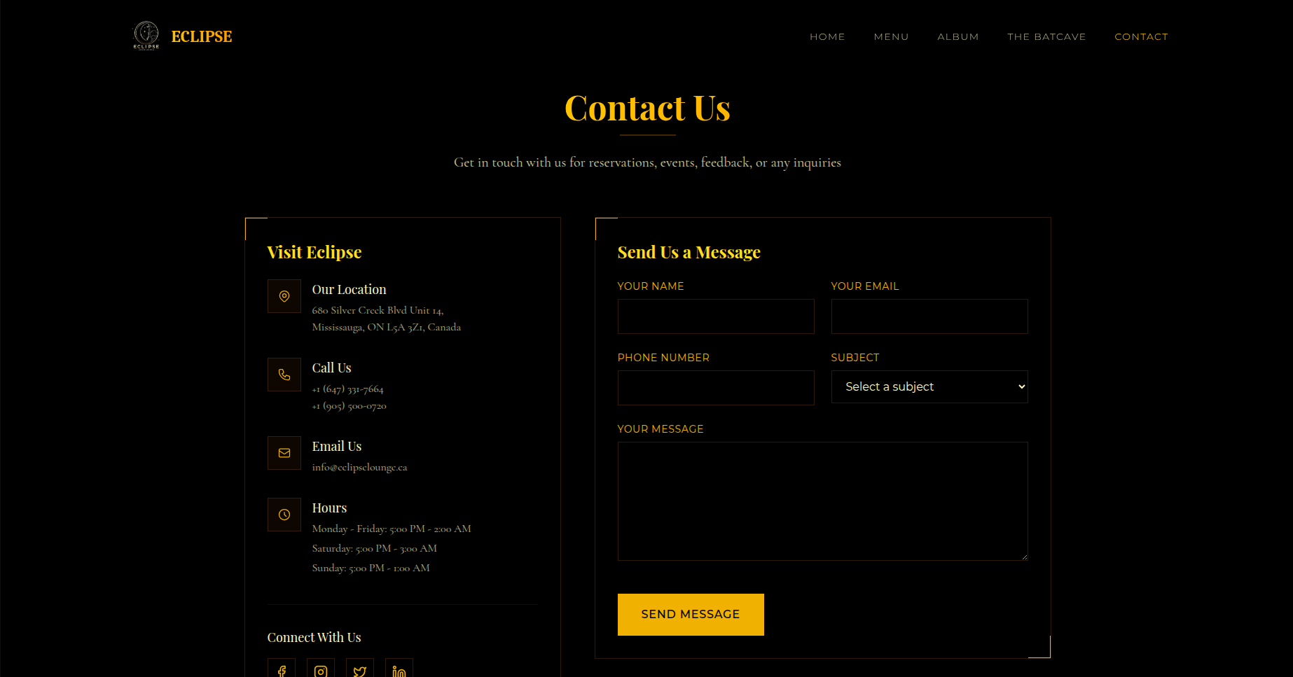 Eclipse Lounge & Grill — Restaurant Website — image 8